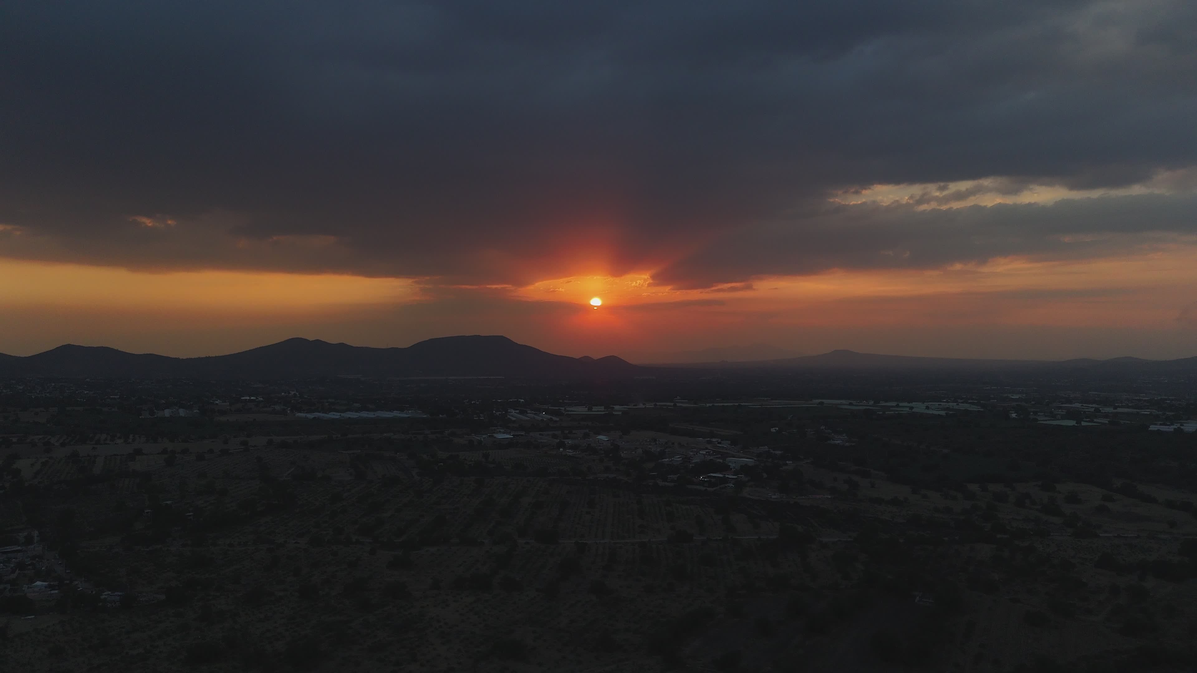 Stunning Aerial 4K Sunset Over Mountains Free Stock Video Footage ...