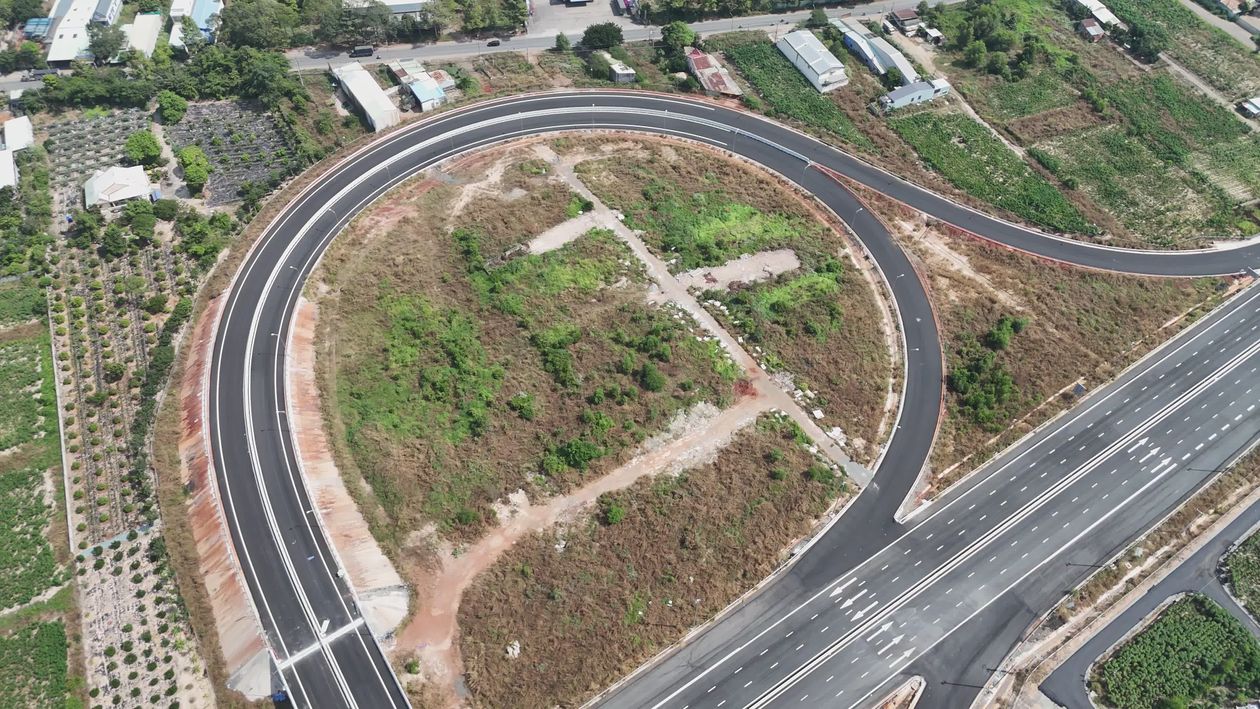 Highway Ramp Wall Aerial View of Newly Constructed Highway Ramp Free Stock Video Footage ...