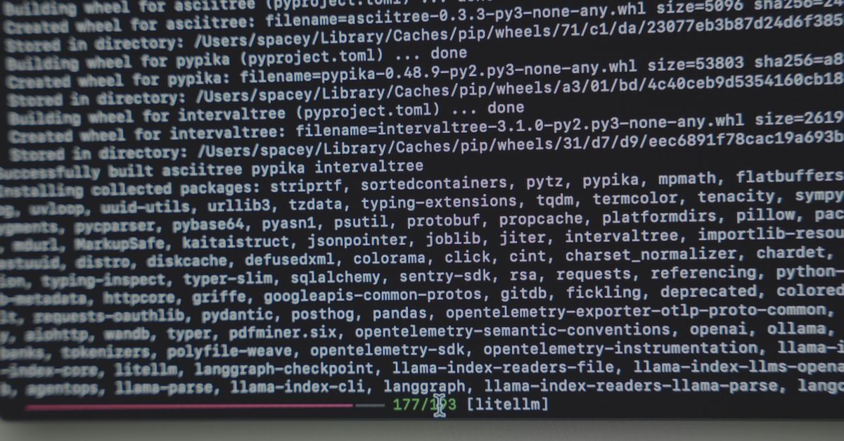 Terminal Screen with Python Package Installation Free Stock Video ...