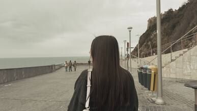 serene walk along cliffside promenade