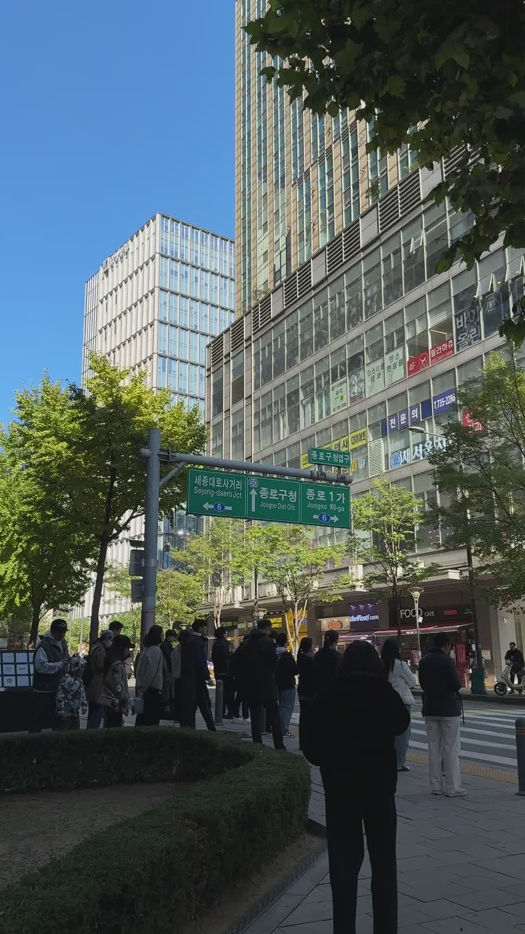 Busy City Street Scene with Pedestrians Free Stock Video Footage ...