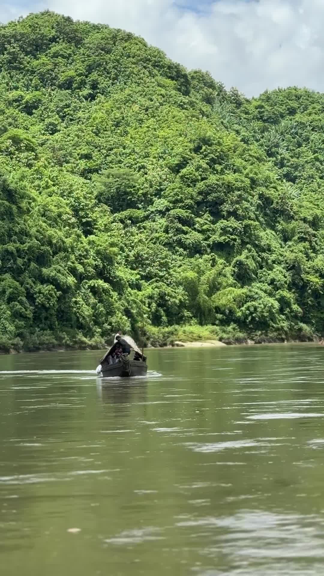 Serene Boat Ride Through Lush Tropical River Free Stock Video Footage ...