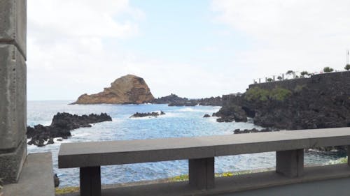 View Of A Rock Formation On An Island 