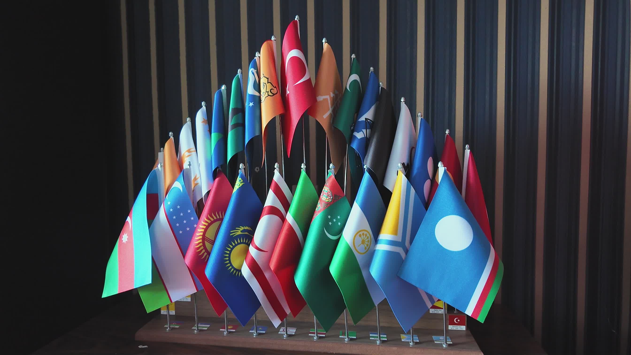 Colorful Array of International Flags Indoors Free Stock Video Footage ...