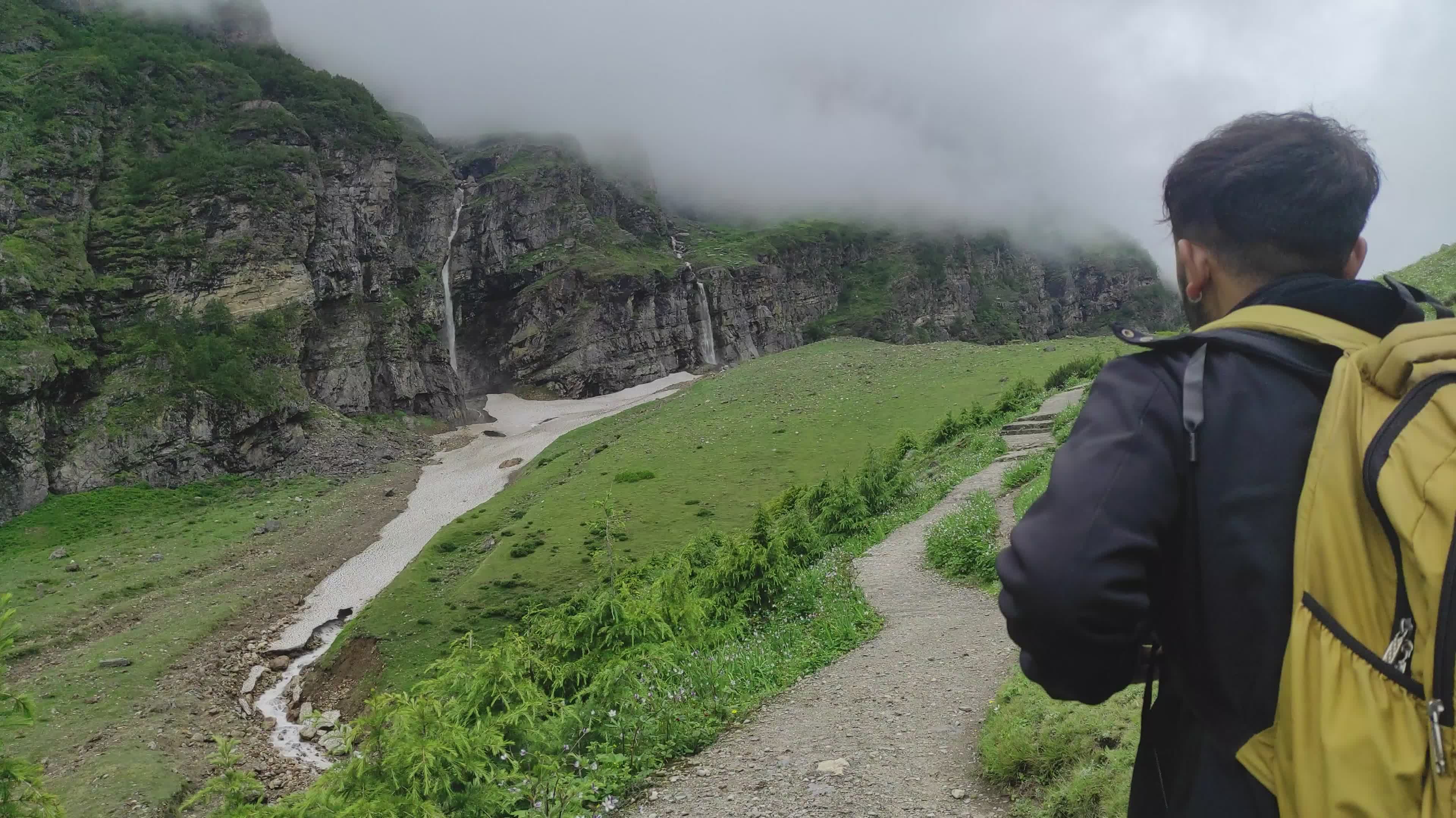 Scenic Trekking in Lush Green Indian Himalayas Free Stock Video Footage ...