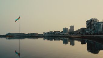 风景加国旗视频素材视频素材