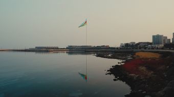 风景加国旗视频素材视频素材