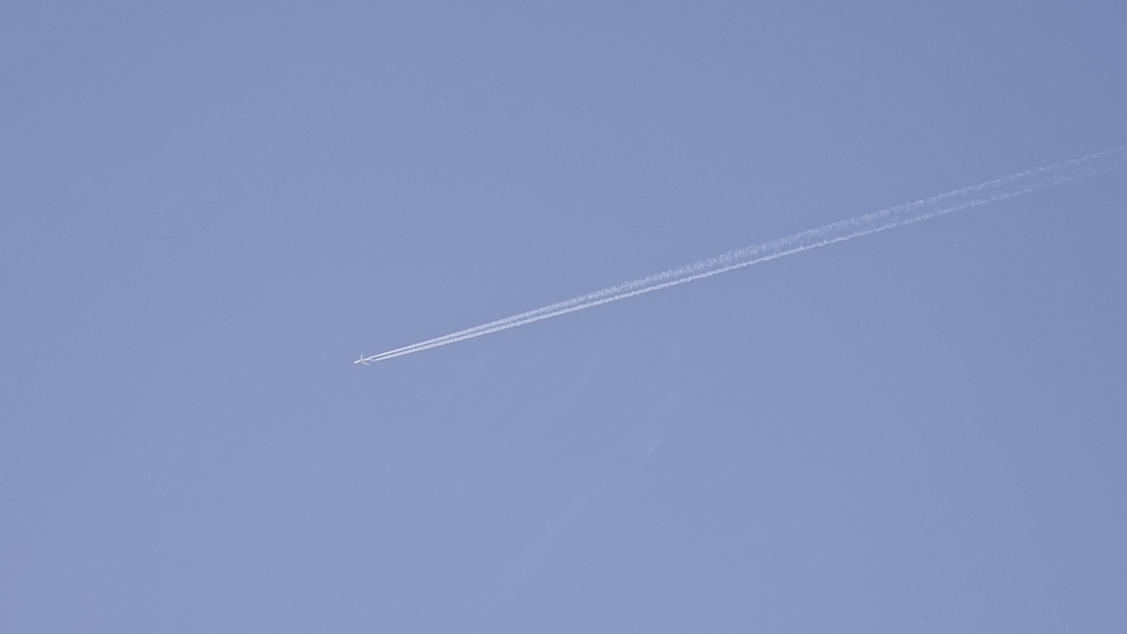Airplane Contrail in Clear Blue Sky Free Stock Video Footage, Royalty ...