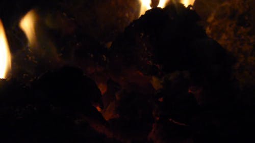 Close-up View Of A Bonfire