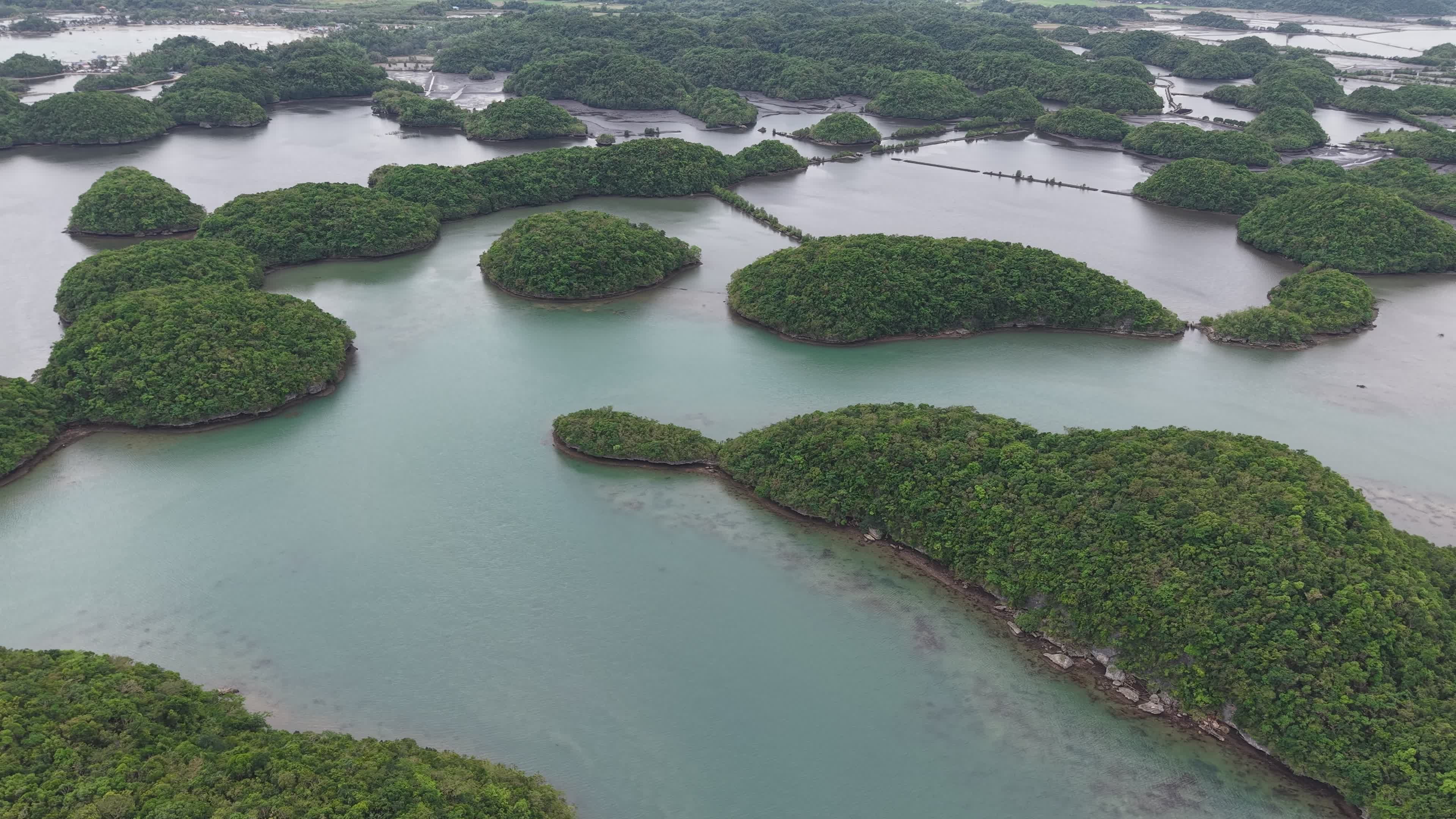 Aerial View of Tropical Islands in Calm Waters Free Stock Video Footage ...