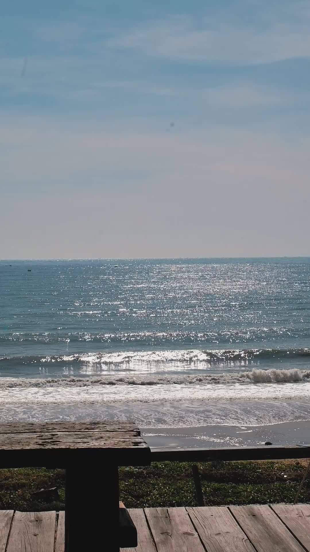Serene Ocean Waves with Sparkling Sunlight Free Stock Video Footage ...