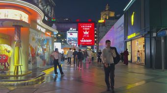 夜晚街道行人商业街免费下载视频素材