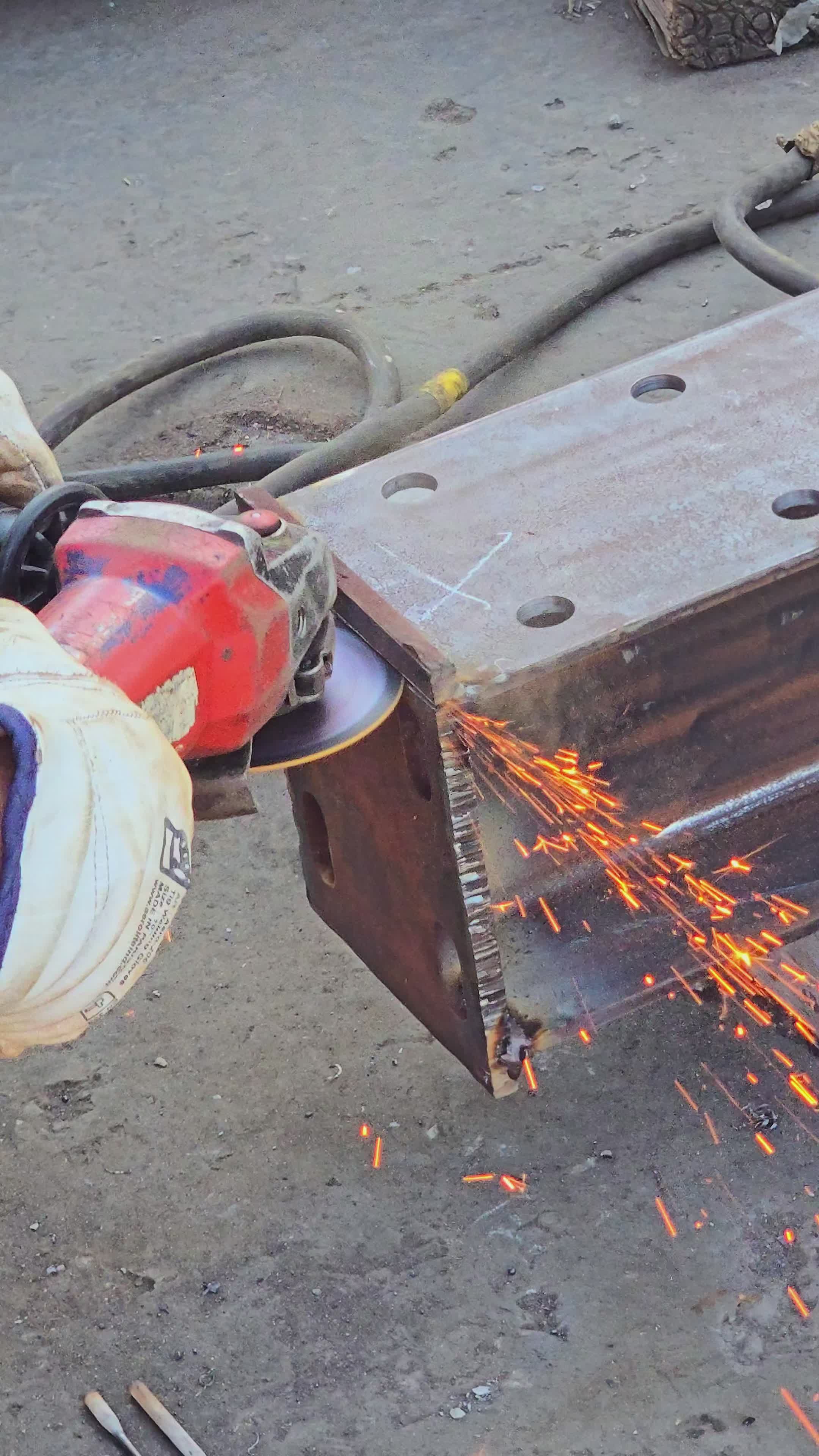 Industrial Metal Grinding Sparks in Close-up Free Stock Video Footage ...