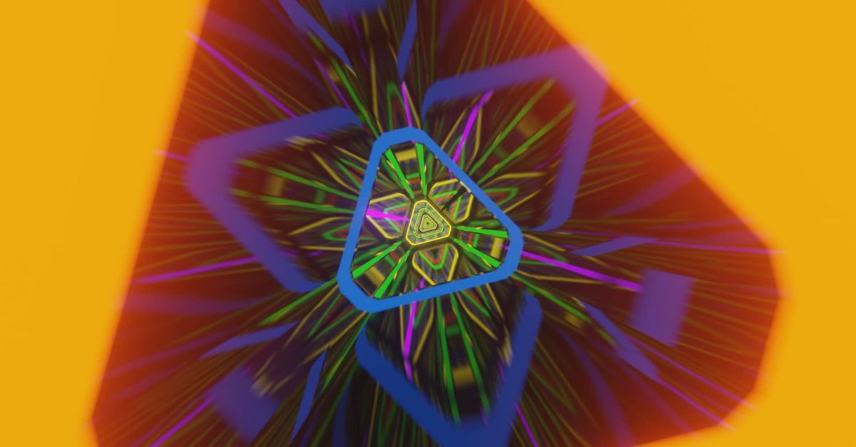 Triangle Abstract Animation Vibrant Abstract Triangle Tunnel Animation Free Stock Video Footage ...