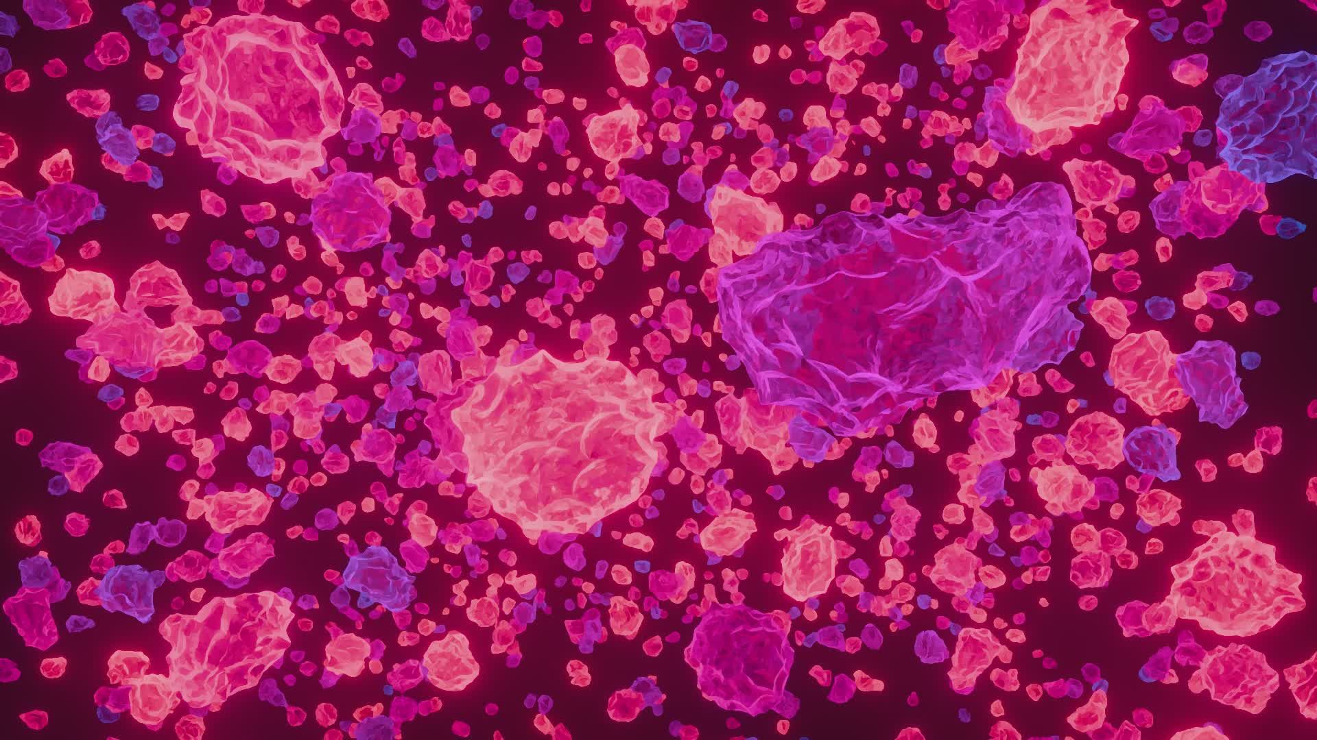 Partículas Abstractas Coloridas Flotando En Movimiento · Vídeo de stock ...
