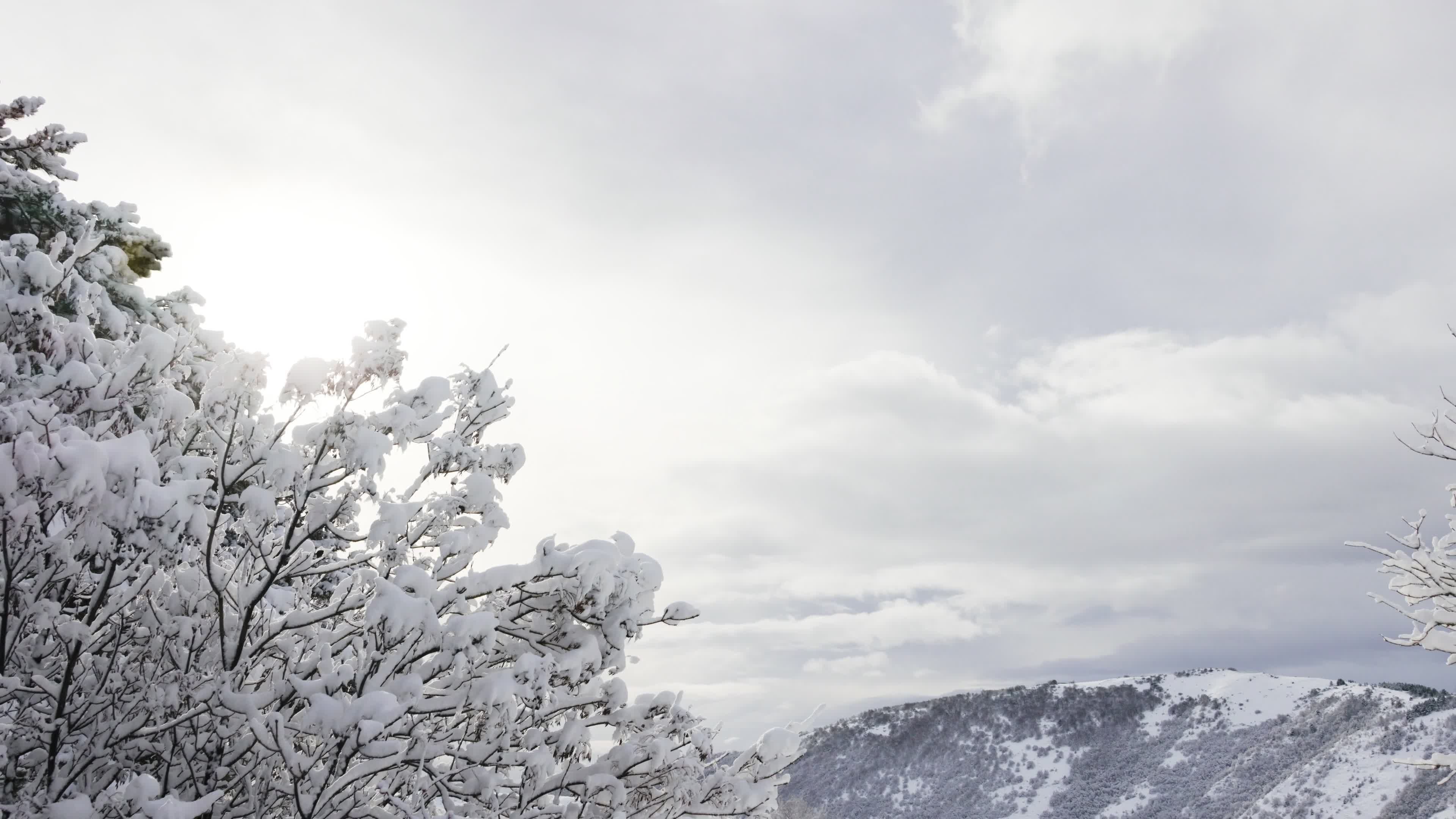 Breath-Taking Snowy Mountain Landscape Free Stock Video Footage ...