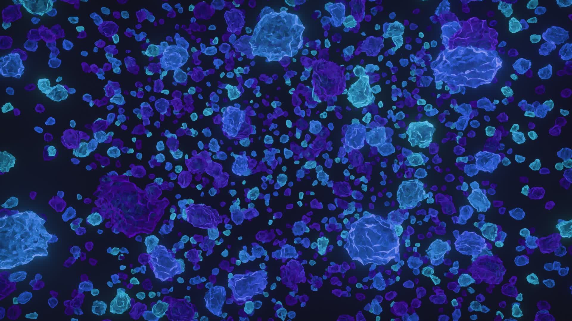 Cellular Landscape Animation Vibrant Cellular Animation in Blue and Purple Tones Free Stock Video ...