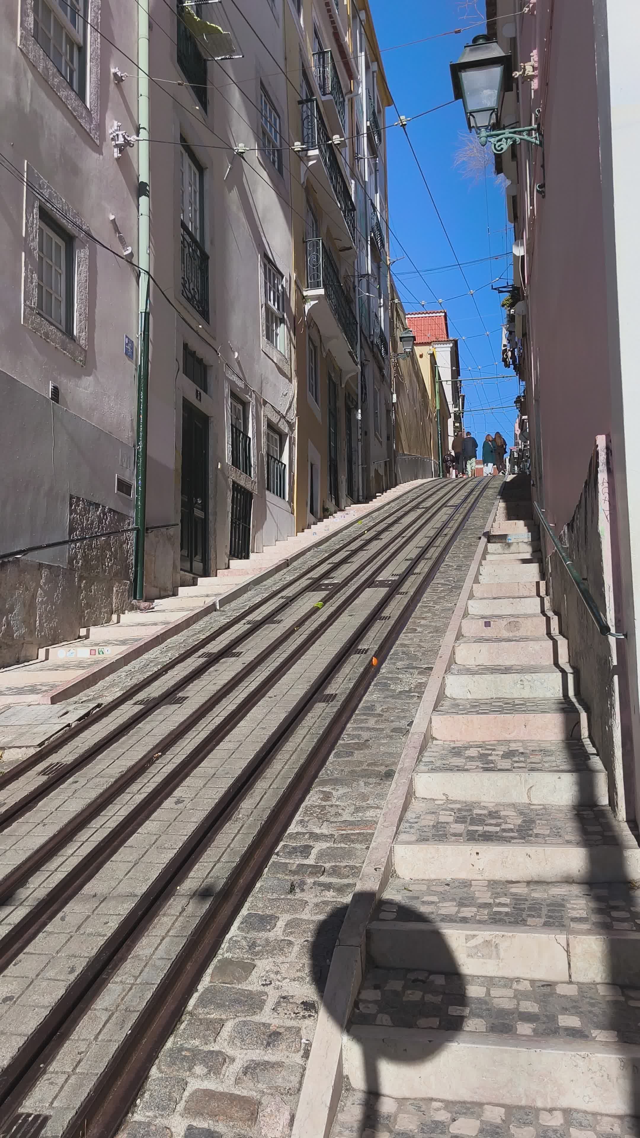 Charming Narrow City Street in Lisbon Free Stock Video Footage, Royalty ...
