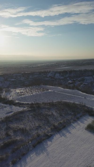 Scenic Winter Drone Film of Snowy Landscape Free Stock Video Footage ...