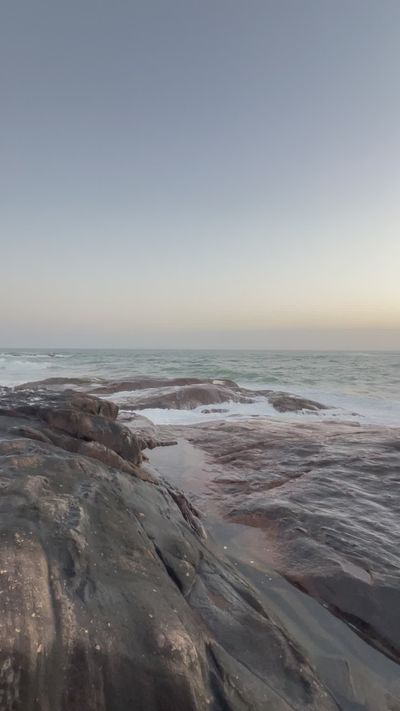 Thanzeena Husain's ocean waves sunset video