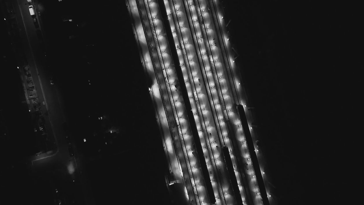 Aerial Night View of Traffic on Highway Free Stock Video Footage ...