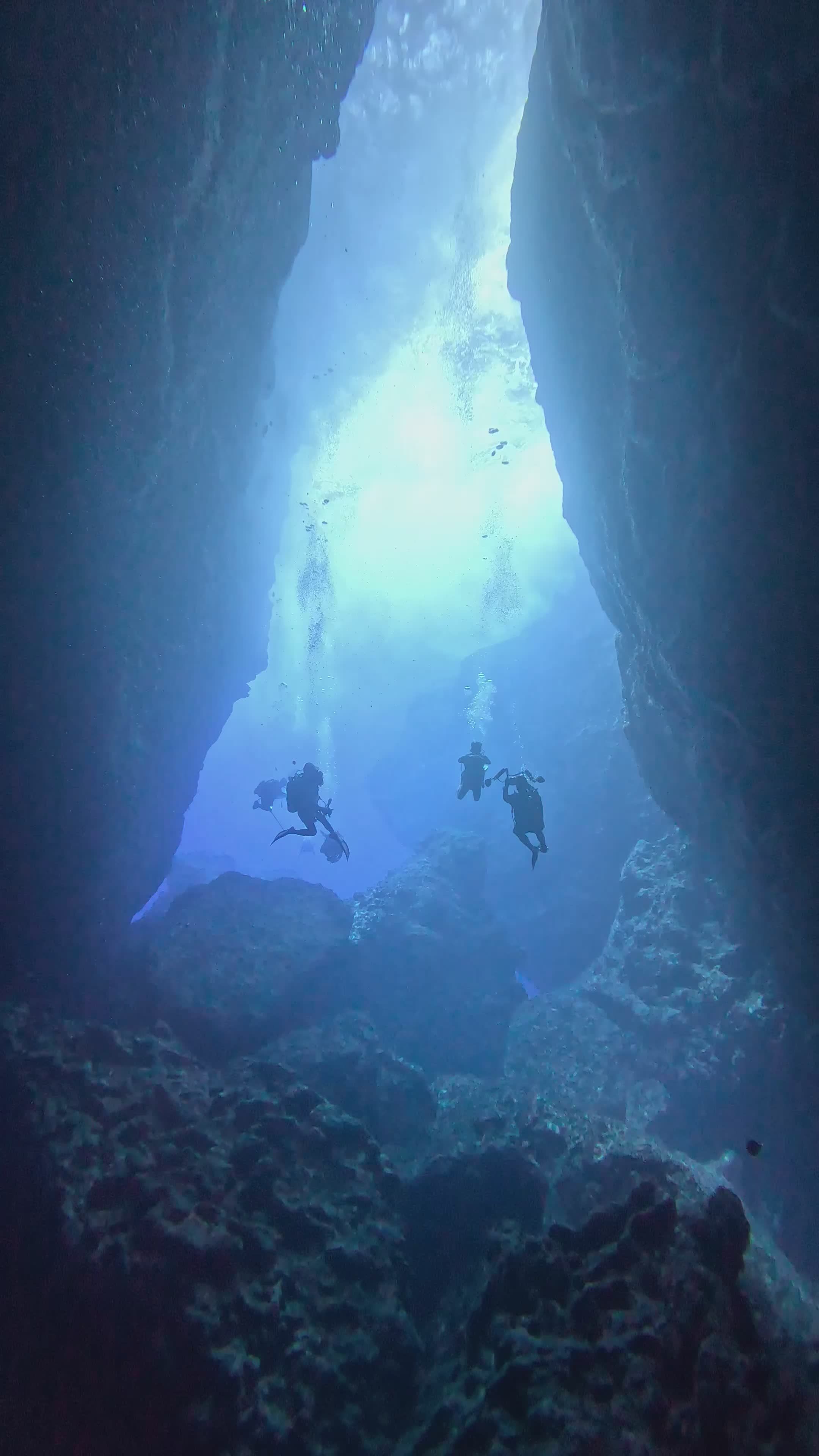 Explore Crystal Depths of Underwater Caverns Free Stock Video Footage ...