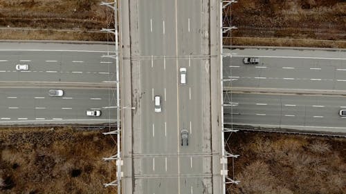 Drone Footage Of Cars On The Road