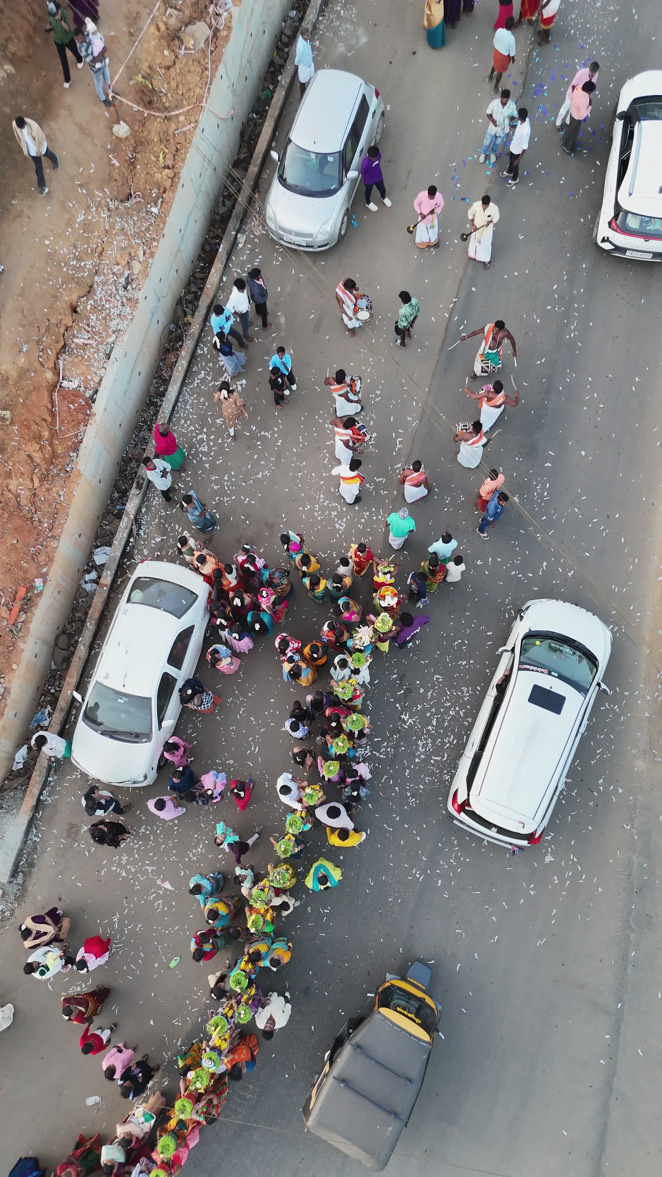 Aerial View of Colorful Street Parade Free Stock Video Footage, Royalty ...