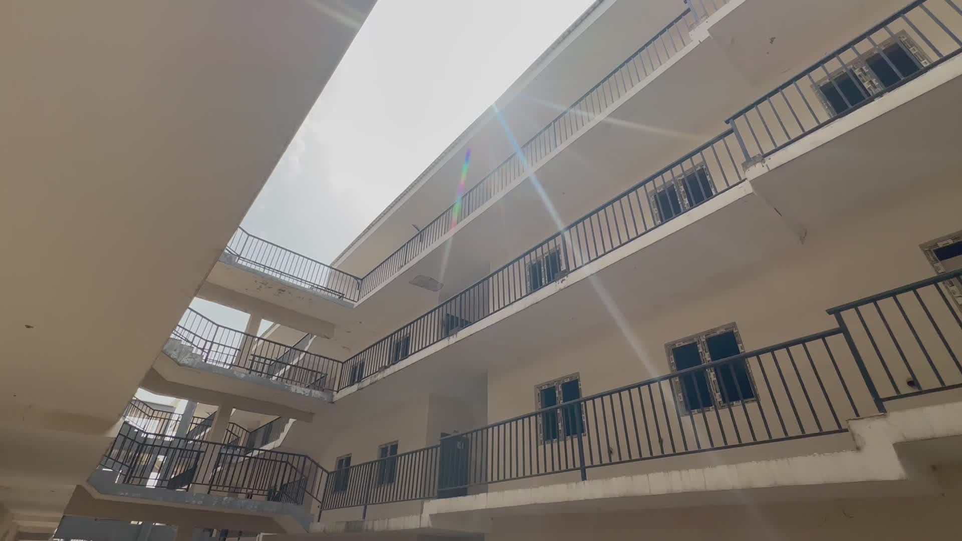 Modern Open-Air Apartment Building Interior Free Stock Video Footage ...