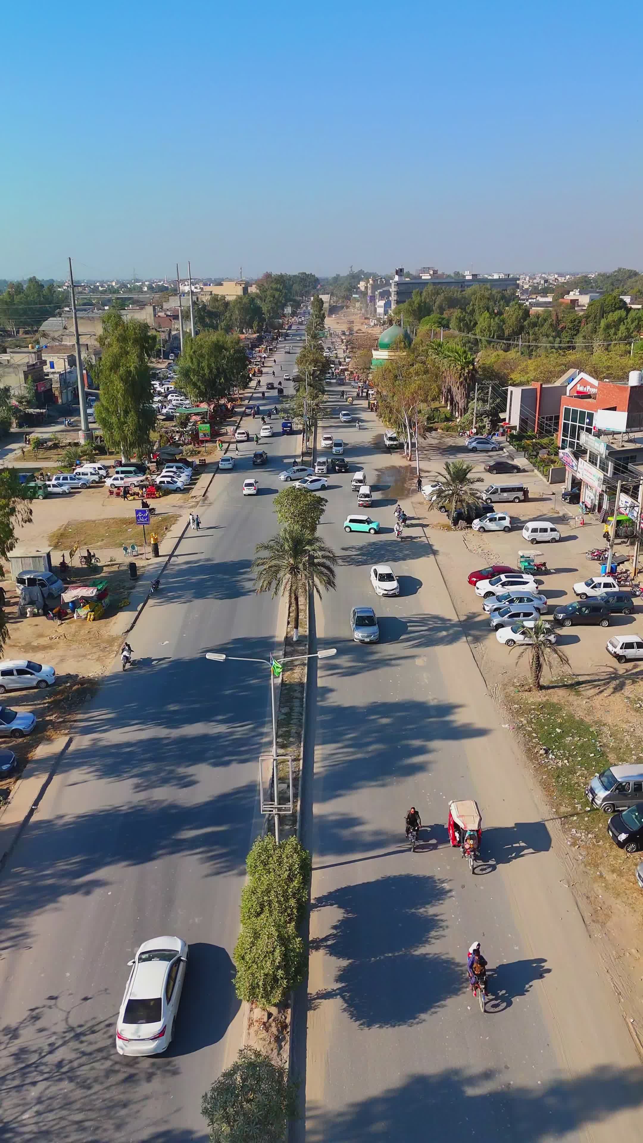 Aerial View of Urban Street in Busy City Free Stock Video Footage ...