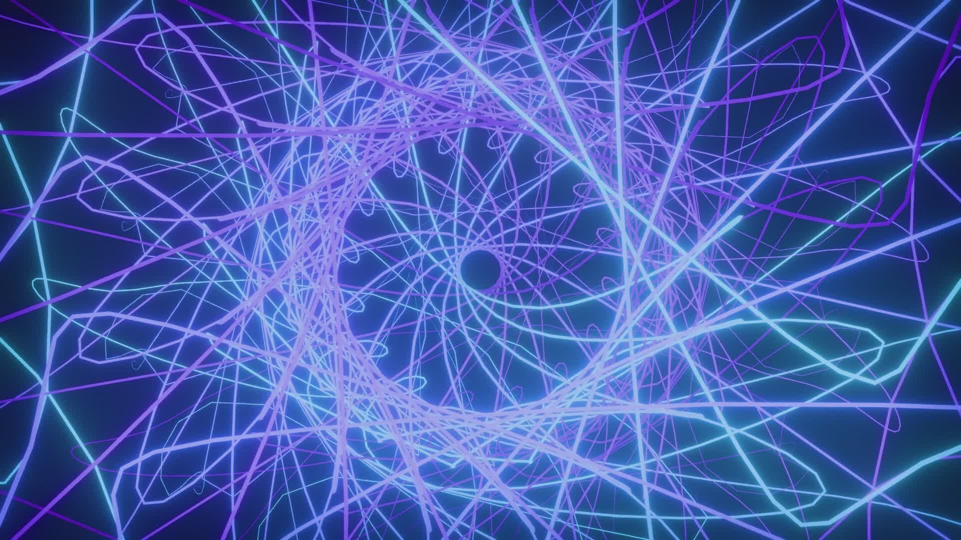 Colorful Abstract Neon Light Spiral Animation Free Stock Video Footage ...