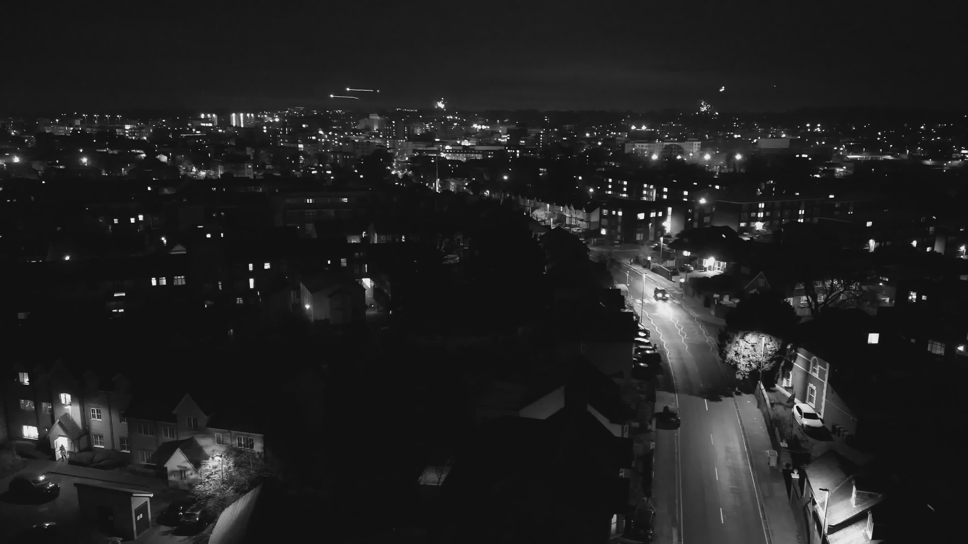 nighttime cityscape with fireworks display 35716701 — free pexels stock footage