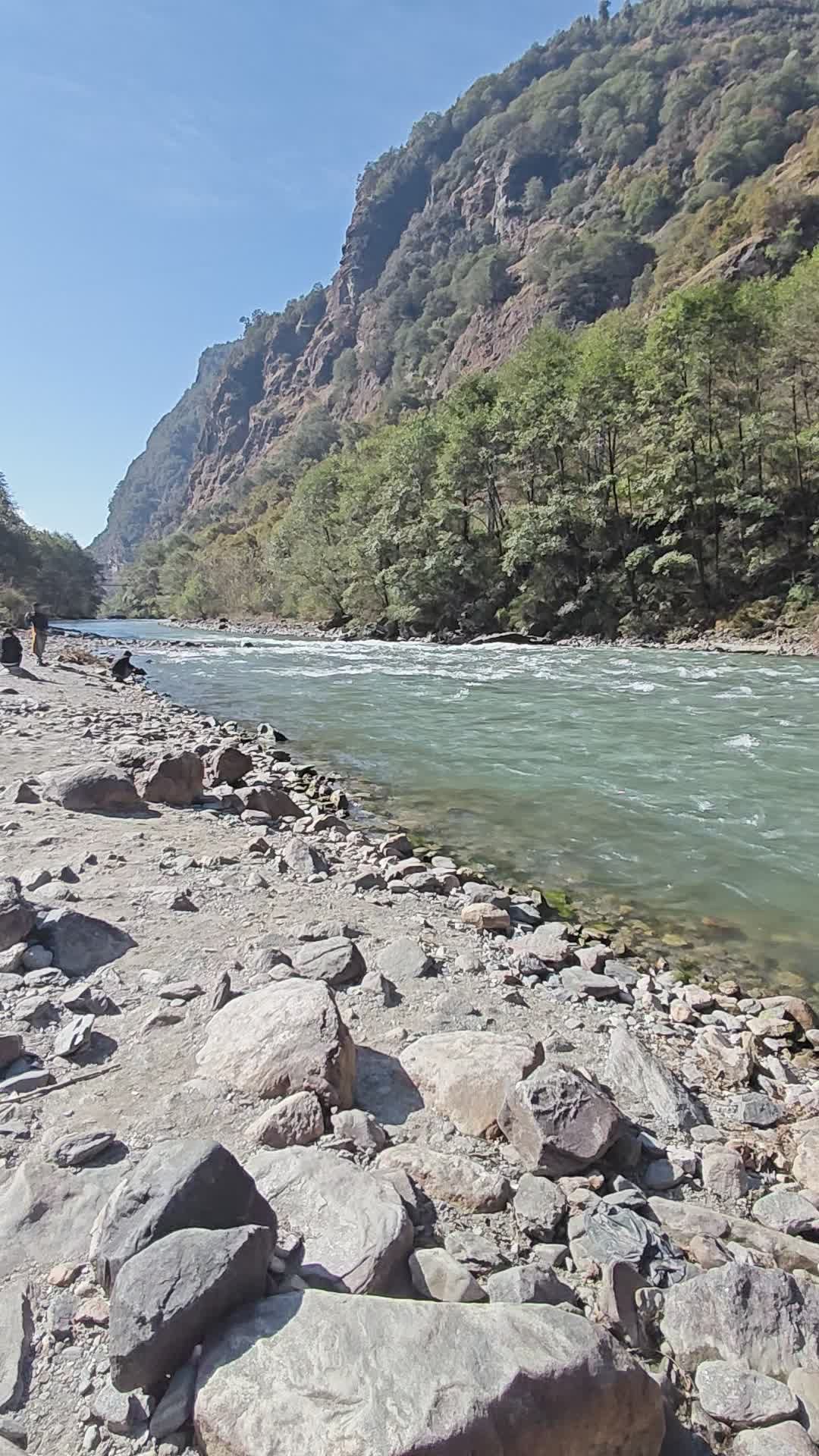 Scenic River in Indian Mountain Landscape Free Stock Video Footage ...