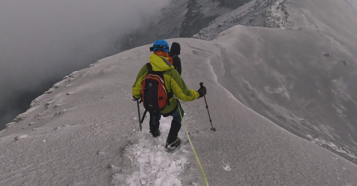 Volcano Ridge Trail Trekking the Snow-Capped Cotopaxi Volcano Ridge Free Stock Video ...