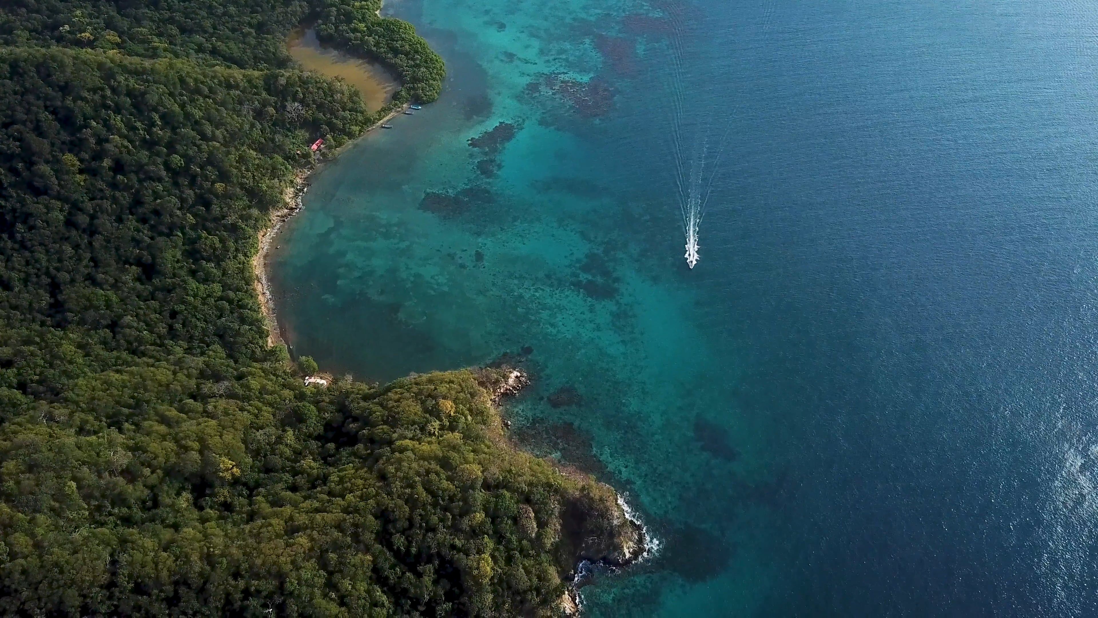 Drone Footage Of The Island With Boats In The Sea Free Stock Video ...