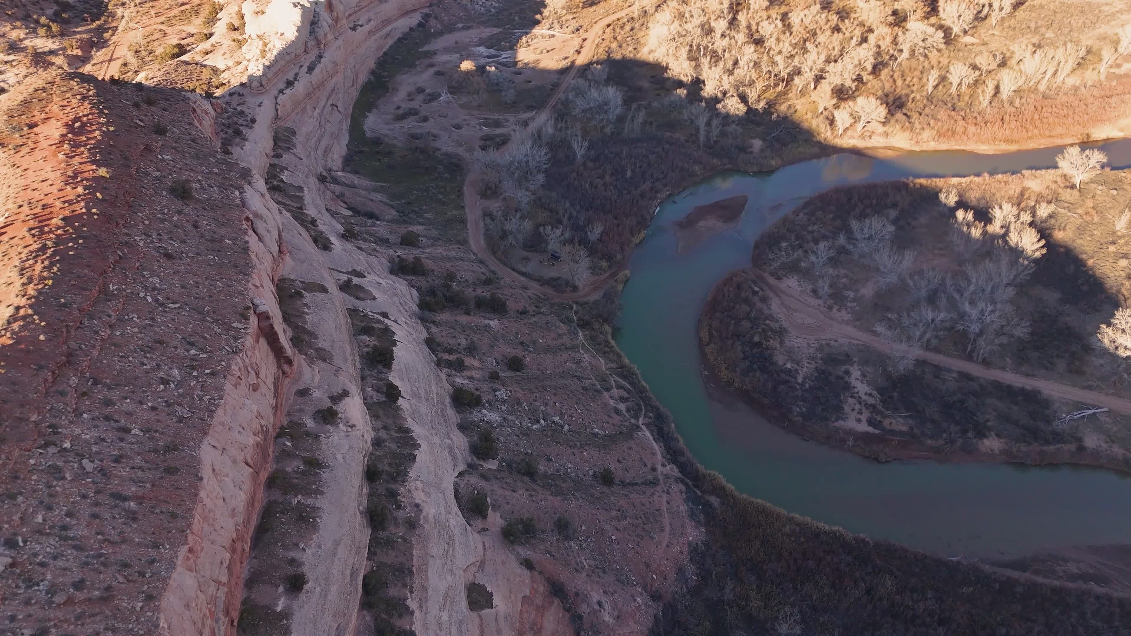 Scenic Aerial View of Utah's Red Rock Canyon Free Stock Video Footage ...