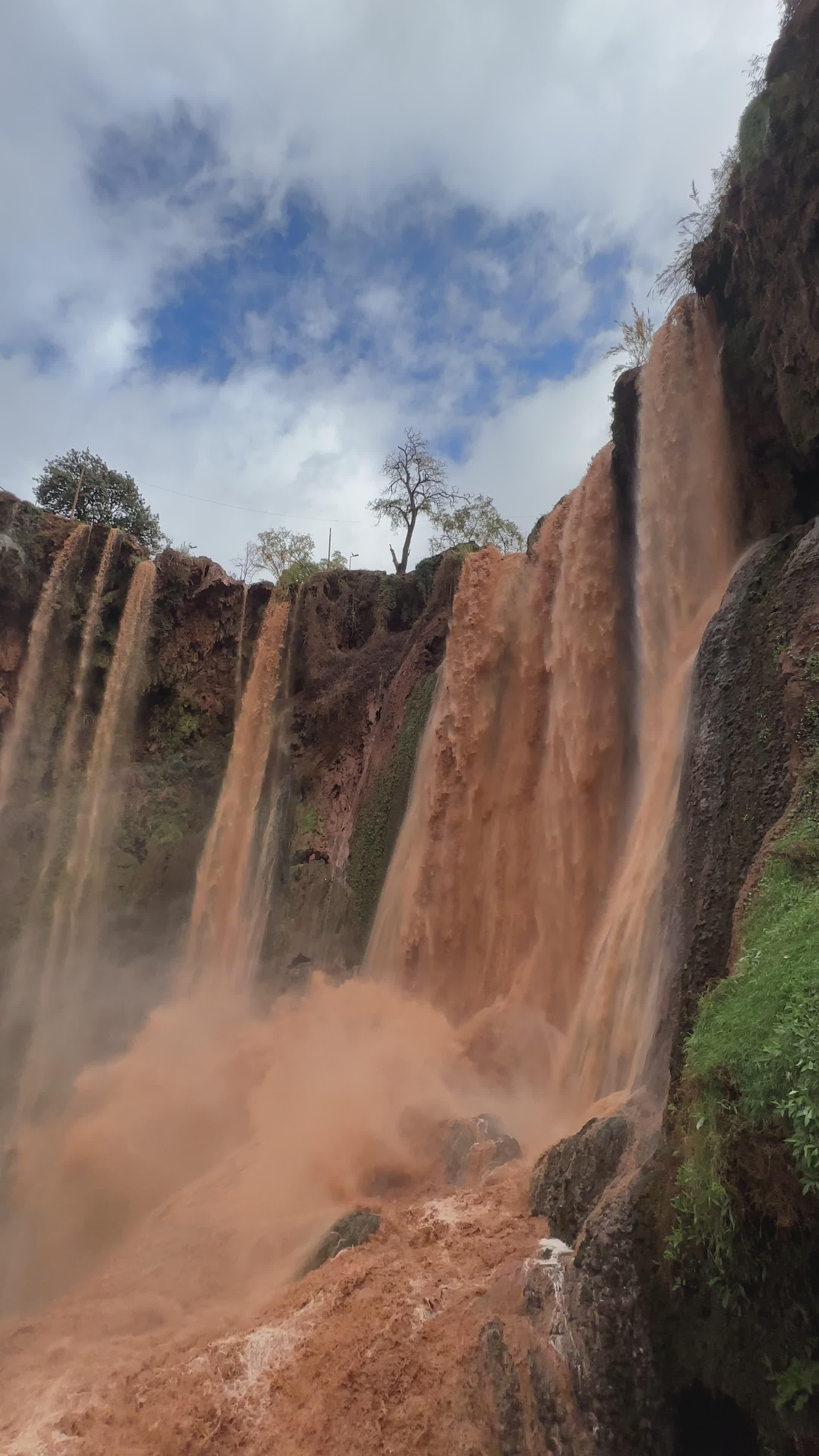 Majestic Cascading Waterfalls in Scenic Landscape Free Stock Video ...