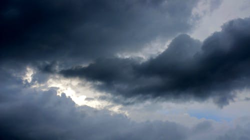 Nuages Sombres Couvrant Le Ciel