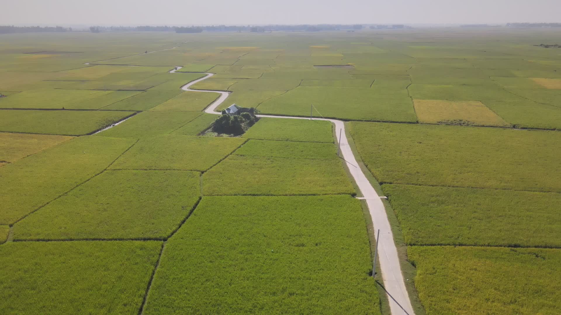 Scenic Aerial View of Lush Green Fields Free Stock Video Footage ...