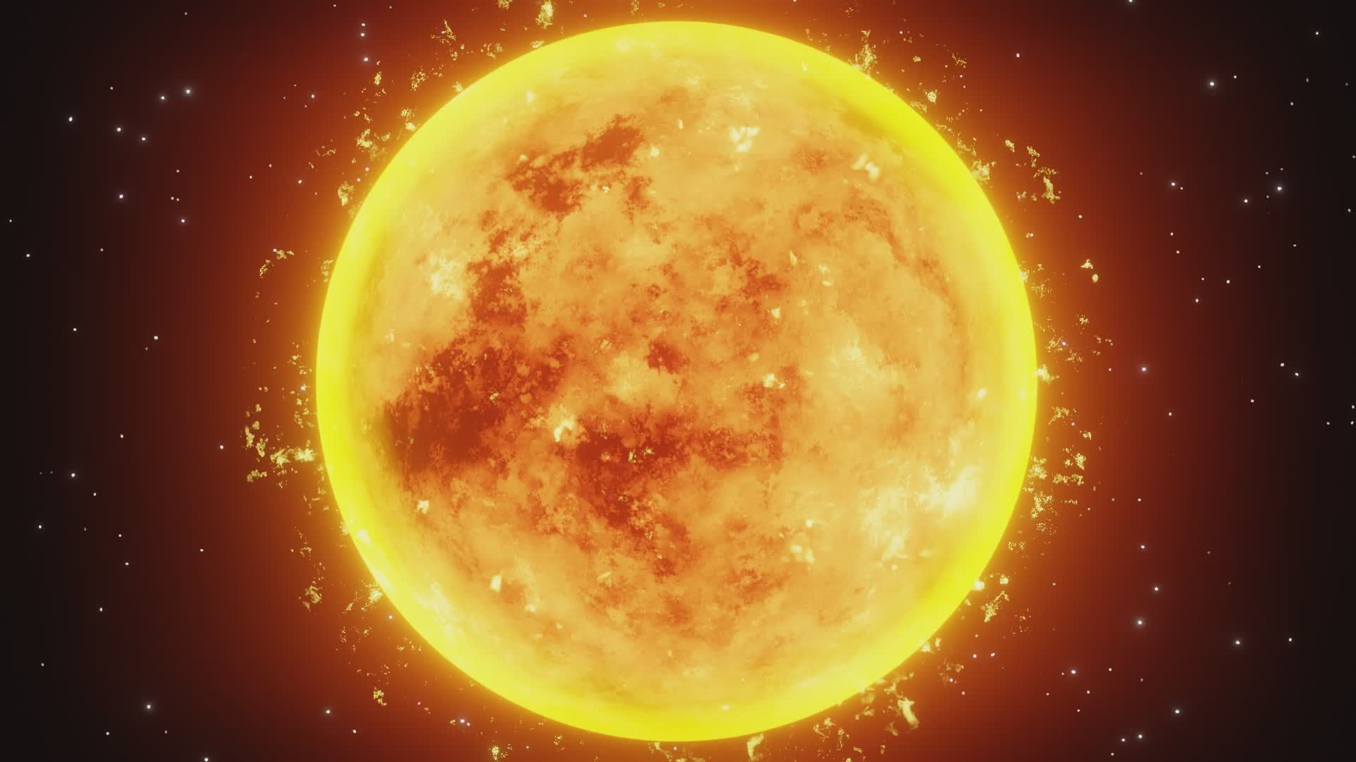 Sun Anim@tion Jph Glowing Sun with Vibrant Solar Flares Animation Free Stock Video ...
