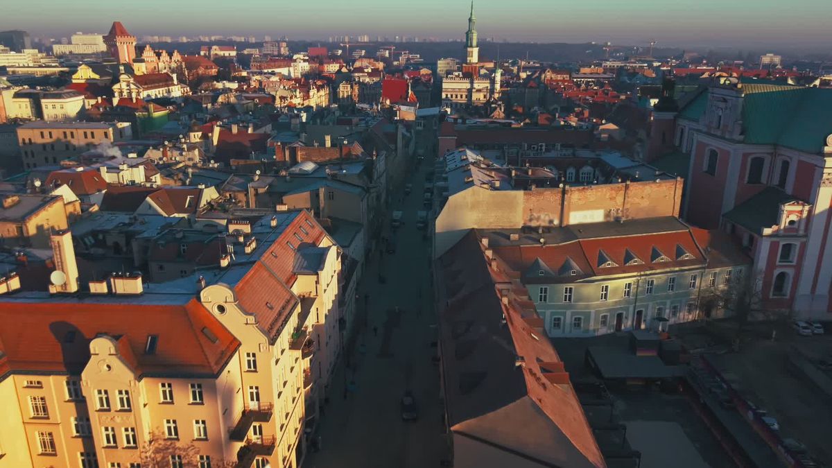 An aerial view of a city with many buildings Free Stock Video Footage ...