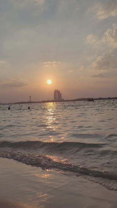 Sandhu  Jassi's ocean waves sunset video