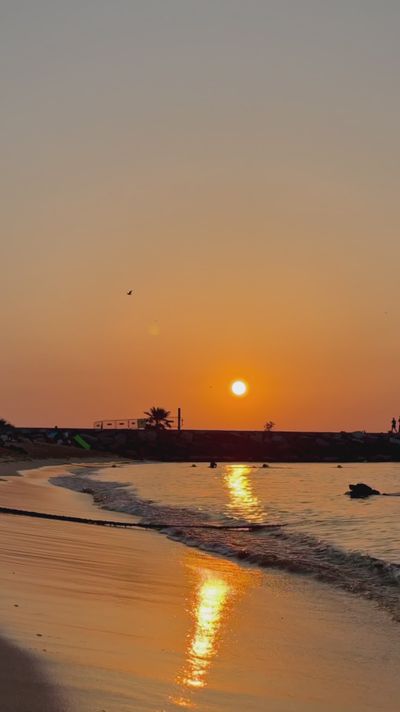 Elif Topal's ocean waves sunset video