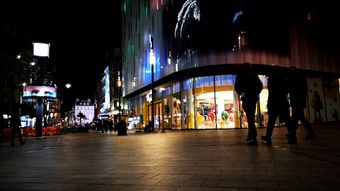夜晚街道行人商业街免费下载视频素材