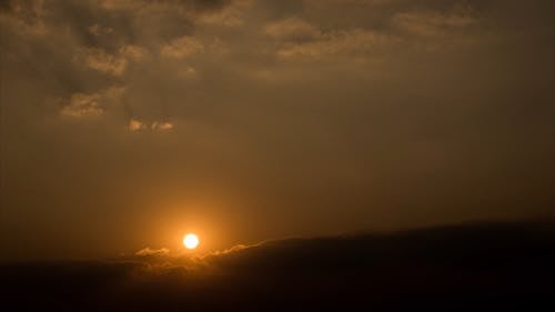 Time-lapse Video Footage Of The Sun Setting Down