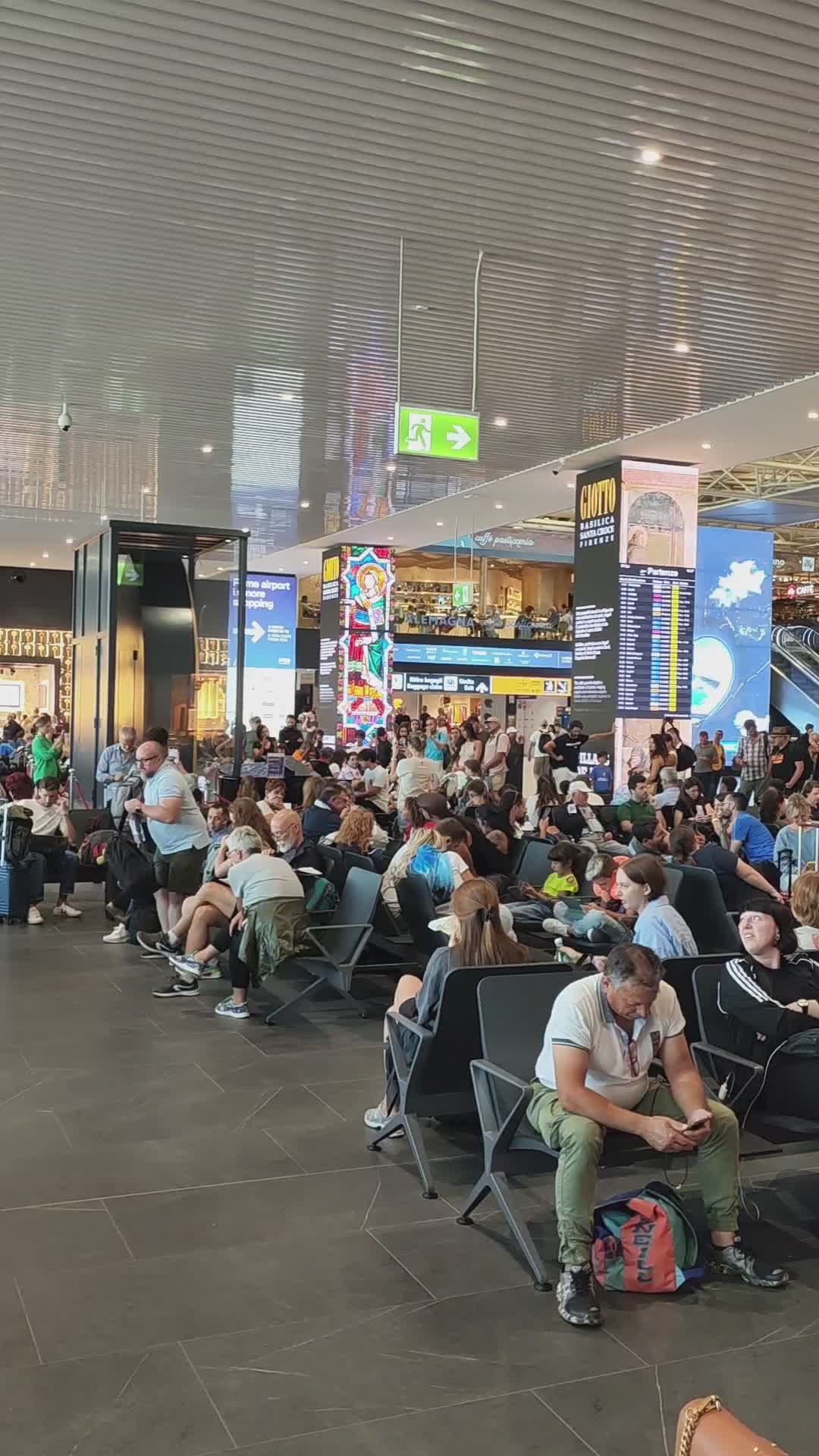 Busy Airport Terminal with Travelers Waiting Free Stock Video Footage ...