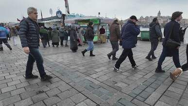 bustling street scene in istanbul