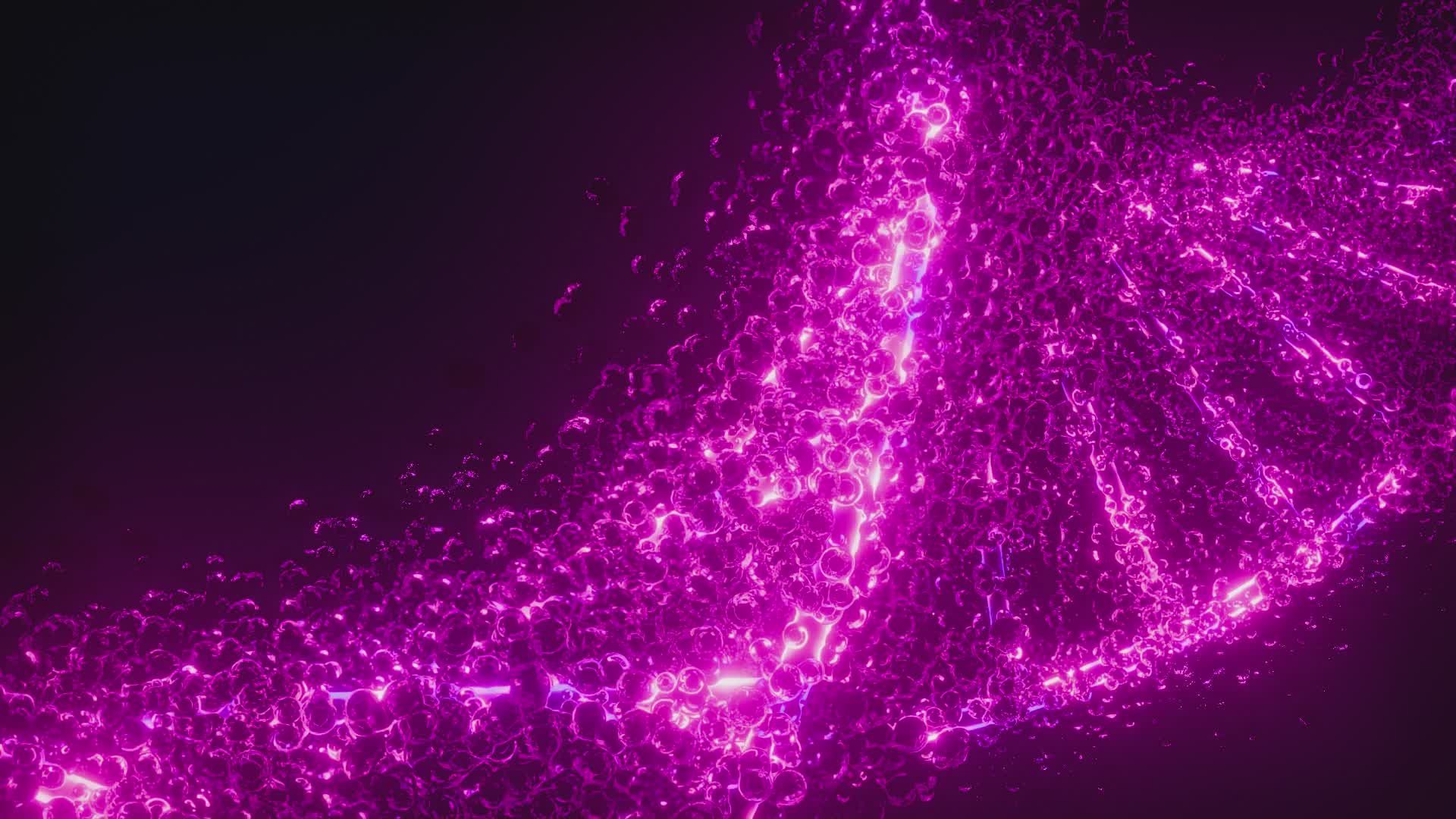 Glowing Pink Electric DNA Helix Animation Free Stock Video Footage ...