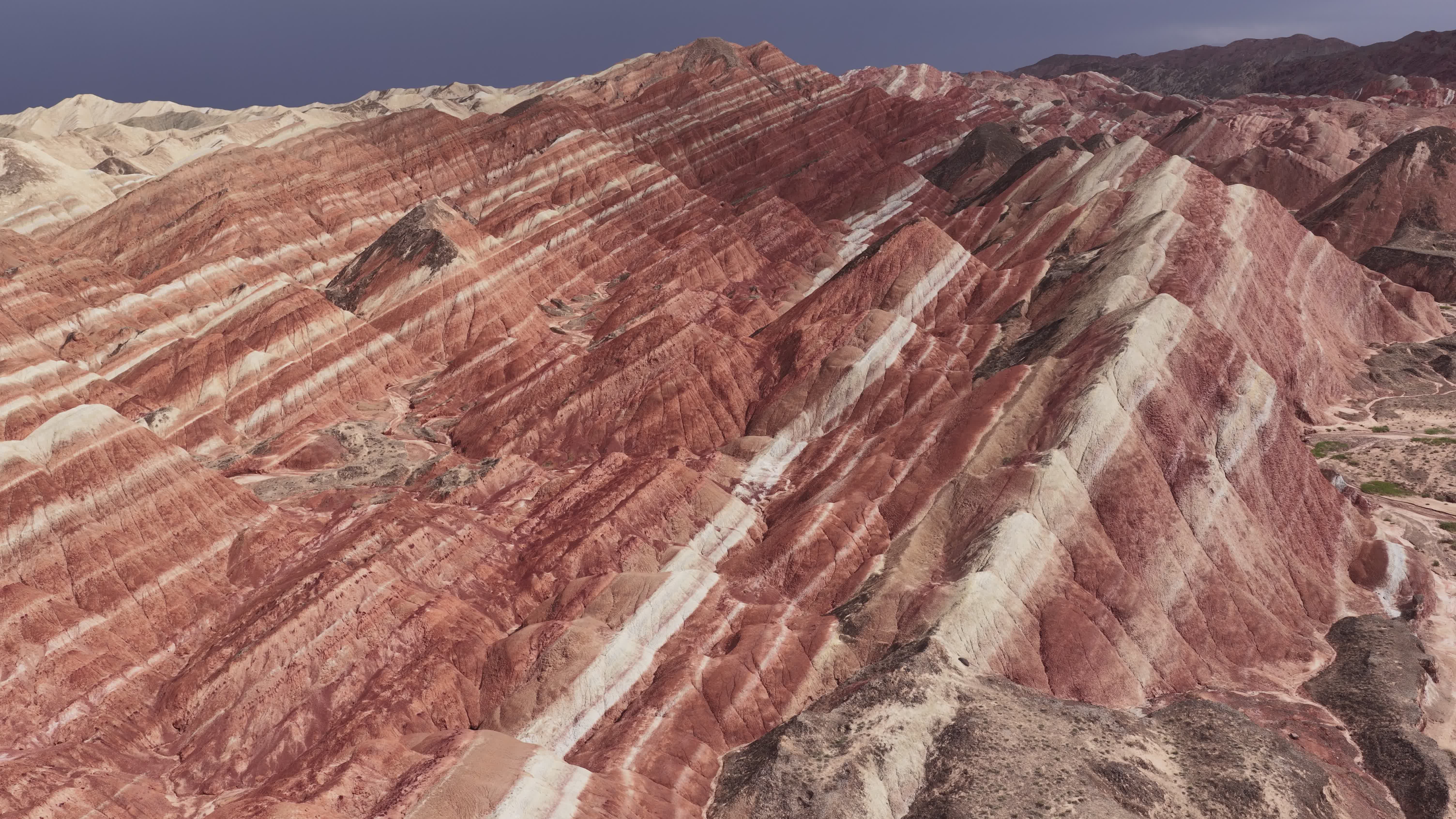 Stunning Aerial View of Colorful Mountain Ridges Free Stock Video ...