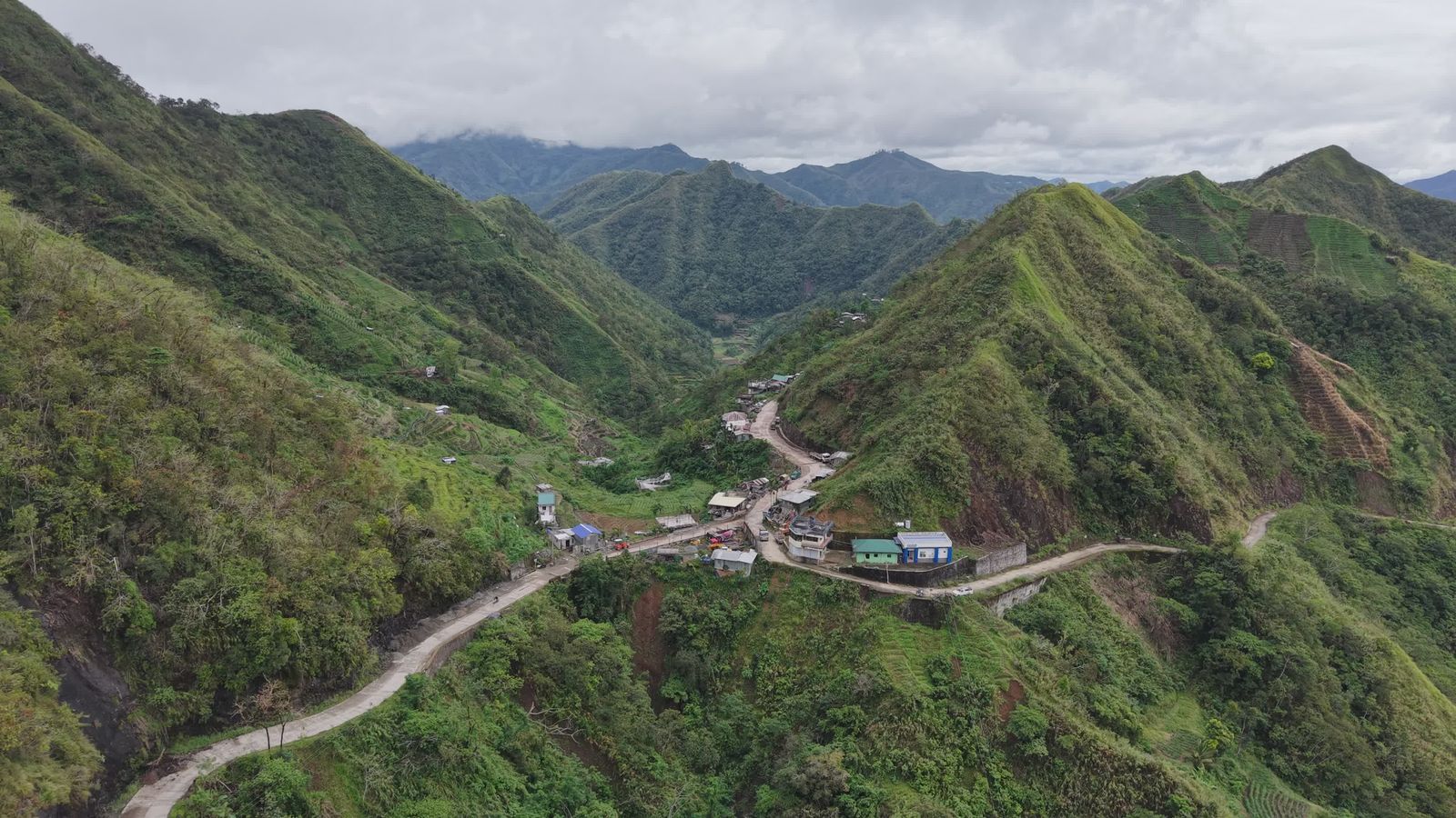 Stunning Aerial View of Cordillera Rice Terraces Free Stock Video ...